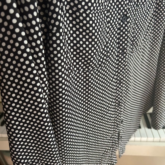 Classic Y2K Black and White Polka Dot Men's Shirt XS - Picture 11 of 16